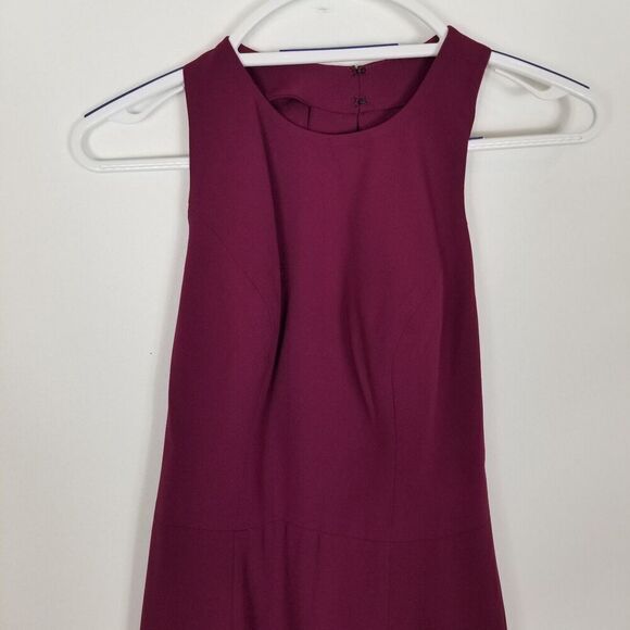 Dress the Population Women Emme Back Bow Sheath Cocktail Dress Size S Wine - Picture 2 of 8